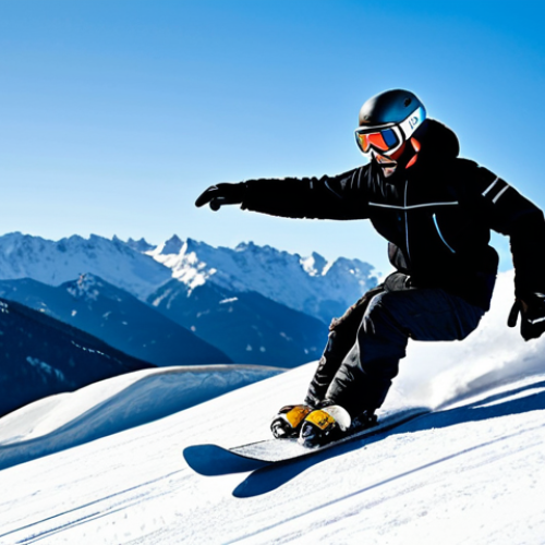 Home 9 **
"A professional snowboarder, fully clothed in appropriate winter gear, executing a smooth turn on a blue slope. Background shows snow-covered mountains and a clear sky. Safe for work, family-friendly, perfect anatomy, natural proportions, modest clothing, professional snowboarding photography, high quality."
**