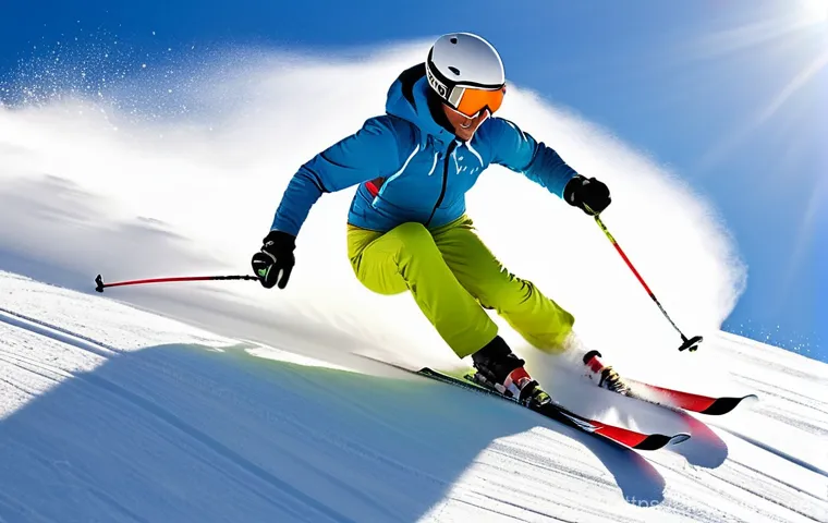 스키 전문가 초청 강의 - **Prompt:** A skilled skier navigates a diverse mountain slope, demonstrating an intuitive connectio...