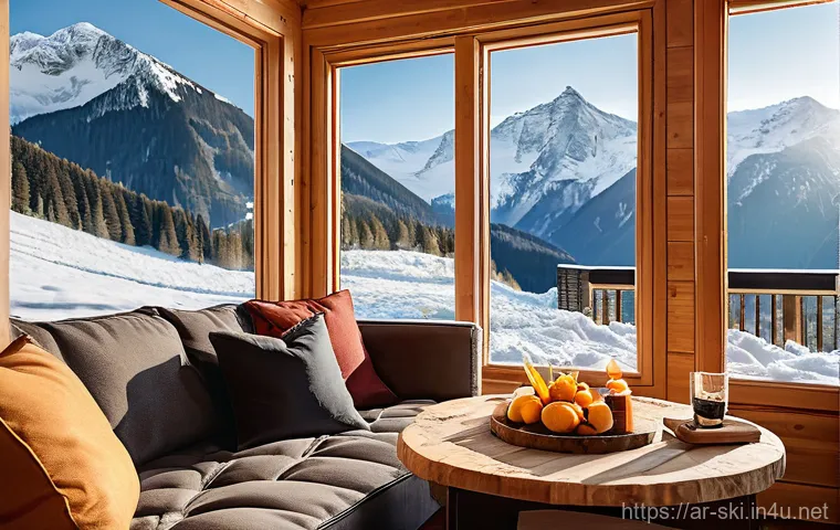 해외 스키장 추천 - **Luxury Alpine Chalet Retreat:**
    A luxurious, warm, and inviting alpine chalet interior during ...