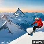 Home 21 스노우보드 커뮤니티 리뷰 - **Prompt for a scenic snowboarding experience:**
"A stunning aerial shot of a snowboarder gracef...