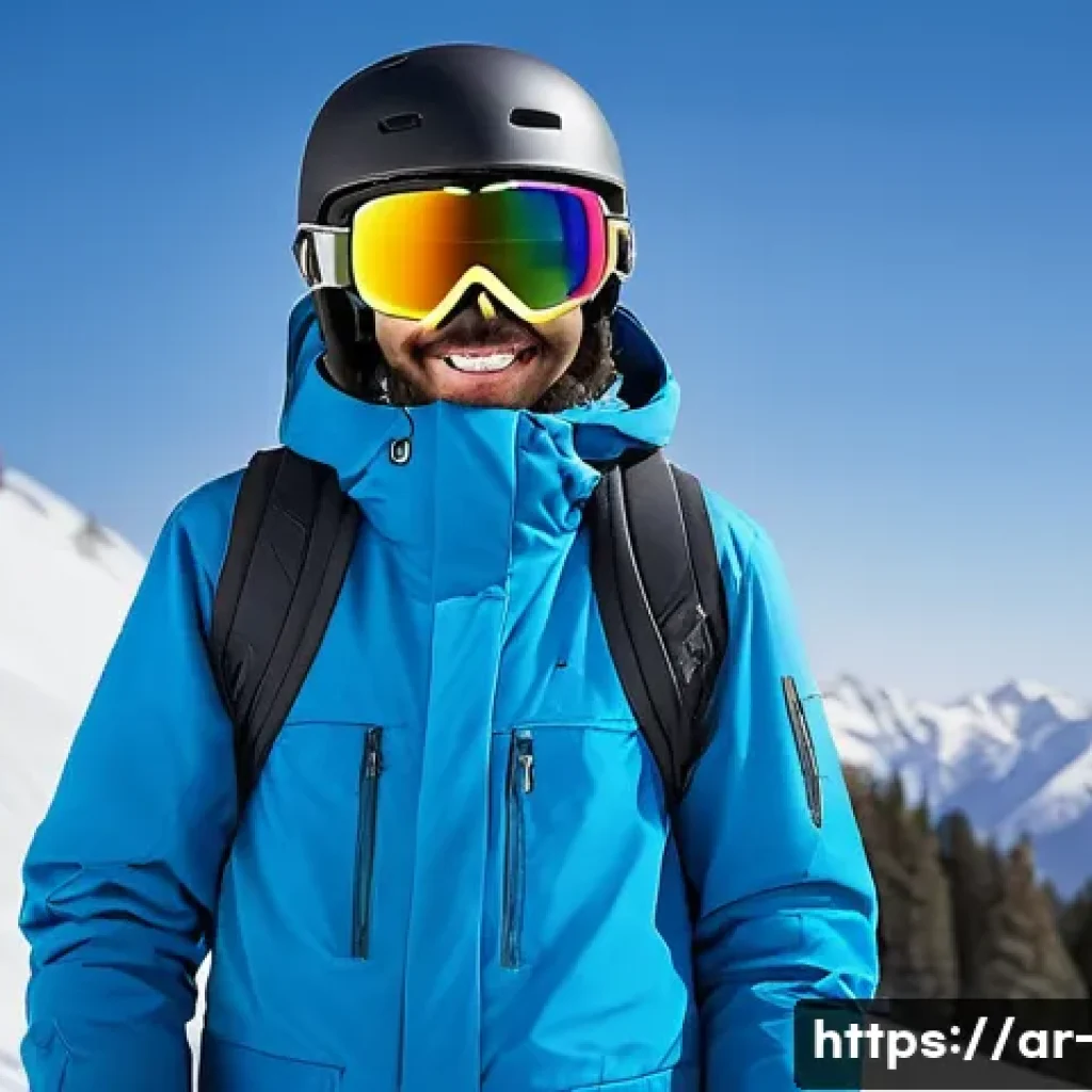 스키와 보드 초보의 고민 해결법 - A detailed scene of an Arab beginner snowboarder at a snowy mountain resort, wearing appropriate win...